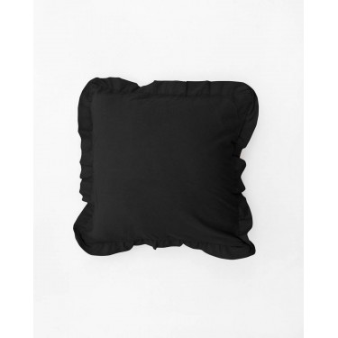 Διακοσμητική Μαξιλαροθήκη Stonewashed Luxury σε 7 Αποχρώσεις 40x40cm Μαύρο