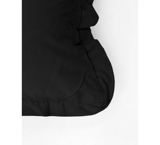 Διακοσμητική Μαξιλαροθήκη Stonewashed Luxury σε 7 Αποχρώσεις 60x60cm Μαύρο