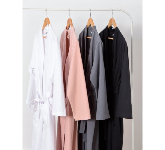 Μονόχρωμη Ρόμπα Stonewashed Luxury σε 7 Αποχρώσεις Small Ανθρακί