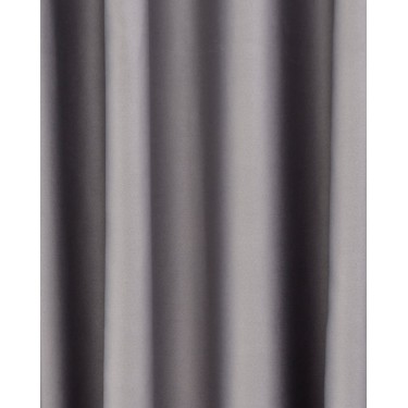 Έτοιμη Ραμμένη Κουρτίνα Συσκότισης Blackout με Κρίκους Otto σε 3 Αποχρώσεις Στενό Φύλλο Γκρι