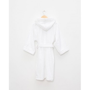 Βρεφικό Μπουρνούζι με Κουκούλα & Ρέλι Yuhu 4-6 ετών Άσπρο