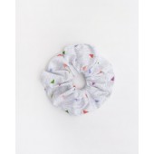 Scrunchies Λαστιχάκι Μαλλιών Triangles With Blue.  Μπλε