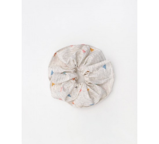 Scrunchies Λαστιχάκι Μαλλιών Triangles With Yellow Κίτρινο