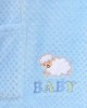Χειμερινό Παιδικό Πόντσο Coral Fleece με Κέντημα Sweet Dreams Baby 60x65cm One Size (60x65cm) Σιέλ