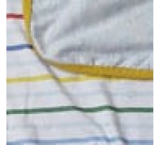 Βρεφική Βαμβακερή Κουβέρτα Λίκνου με Πολύχρωμο Ριγέ Baby Hug 90x70cm.  Λίκνου (90x70cm) Σιέλ