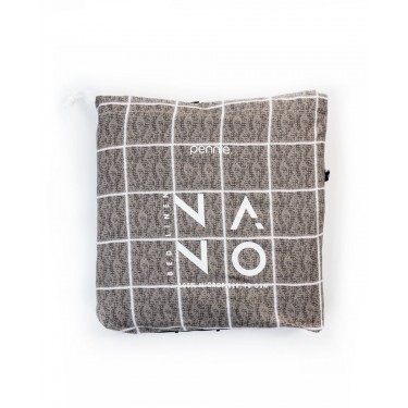 Microsilk Κομποζέ Εμπριμέ Oxford Ζεύγος Μαξιλαροθήκες Άσπρο-Μαύρο Καρό Nano 50x70 5cm 50x70 5cm Μαύρο