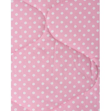 Βαμβακερή Βρεφική Πάντα Κούνιας Πουά Σχέδιο 37x155cm Ροζ