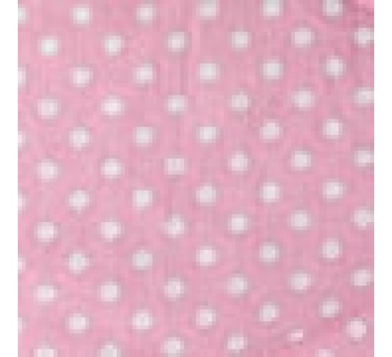 Βαμβακερή Βρεφική Πάντα Κούνιας Πουά Σχέδιο 37x155cm Ροζ