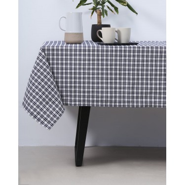 Τραπεζομάντηλο Πτι Καρώ Νηματοβαφή Cabanna 4 ατόμων (135x135cm) Μπλε