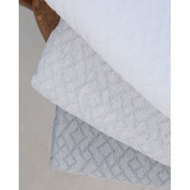 3D Ζακάρ Τραβέρσα Runner Διακόσμησης Κρεβατιού γεωμετρικό Augerinos Τραβέρσα | 50x180cm Άσπρο