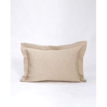 3D Ζακάρ Oxford Μαξιλαροθήκη Γεωμετρικό Pattern Augerinos σε 6 Αποχρώσεις 45x45 5cm Άμμου