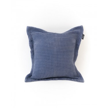 3D Βαμβακερή Πικέ Πετροπλυμμένη Oxford Μαξιλαροθήκη Domingo σε 3 Αποχρώσεις 45x45 5cm Μπλε