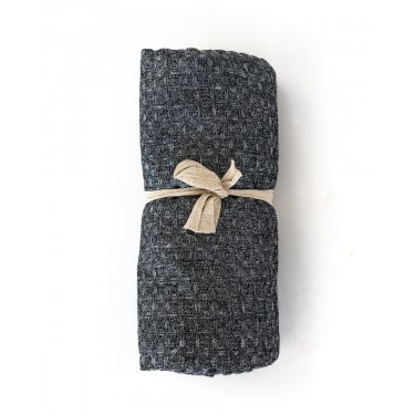 3D Καλοκαιρινή Βαμβακερή Πικέ Κουβέρτα Pereira σε 8 Αποχρώσεις Μονή (170x260cm) Μαύρο