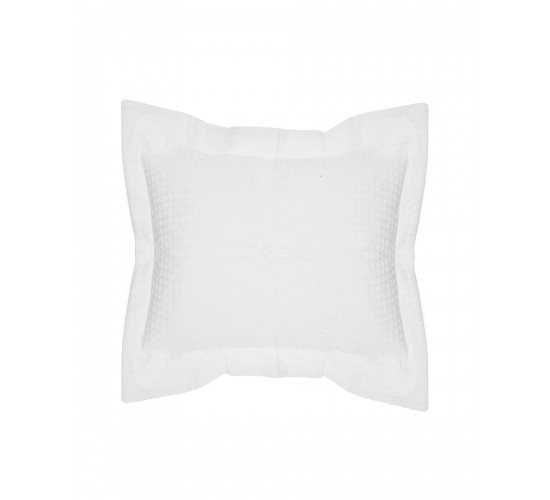 3D Βαμβακερή Πικέ Oxford Μαξιλαροθήκη Videl σε 8 Αποχρώσεις 45x45 5cm Άσπρο