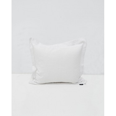 3D Βαμβακερή Πικέ Oxford Μαξιλαροθήκη Videl σε 8 Αποχρώσεις 45x45 5cm Άσπρο