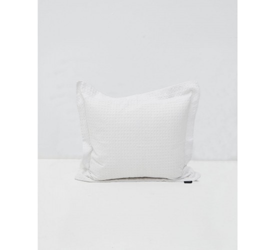 3D Βαμβακερή Πικέ Oxford Μαξιλαροθήκη Videl σε 8 Αποχρώσεις 45x45 5cm Άσπρο