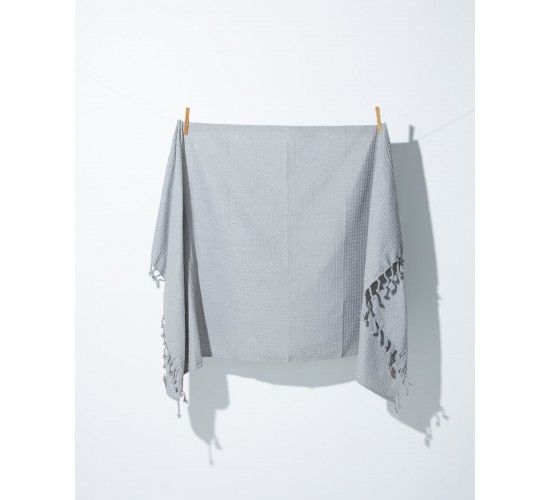 3D Βαμβακερή Πικέ Πετσέτα Παρεό Pereira 90x160cm σε 7 Αποχρώσεις Παρεό | 90x160cm Γκρι