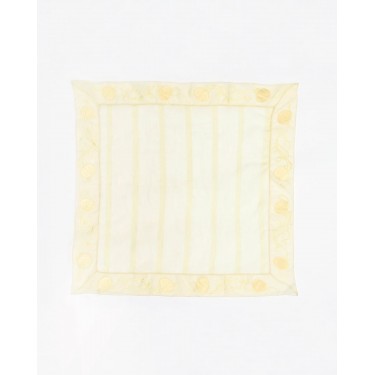 Πασχαλινό Διακοσμητικό Καρέ Οργάντζα 90x90cm 2 ατόμων | 90x90cm Κρεμ