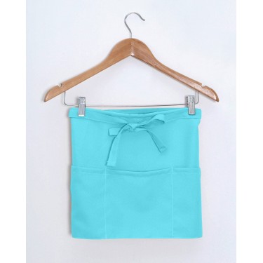 Αλέκιαστη Ποδιά Μέσης Κοντή Σερβιτόρων Monaco σε 11 Αποχρώσεις Μέσης (35x55cm) Άκουα