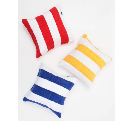 Βαμβακερή Ριγέ Πετσετέ Μαξιλαροθήκη Saint Martin 600gsm σε 3 Αποχρώσεις 45x45cm 45x45cm Κίτρινο