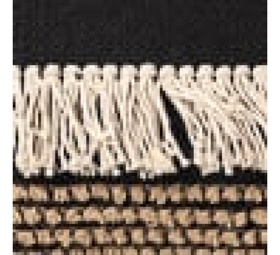 Boho Βαμβακερή Μακραμέ Μαξιλαροθήκη Φιγούρας Estelle 45x45cm 45x45cm Μαύρο
