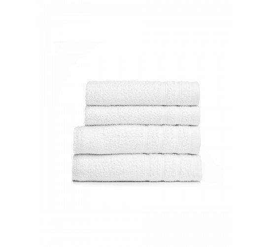 Βαμβακερή Λευκή Ξενοδοχειακή Πετσέτα Charm 500gsm Χειρός | 30x45cm Άσπρο