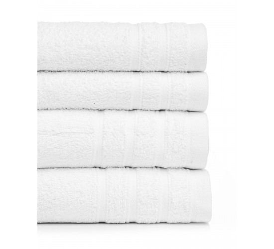 Βαμβακερή Λευκή Ξενοδοχειακή Πετσέτα Charm 500gsm Προσώπου | 50x90cm Άσπρο