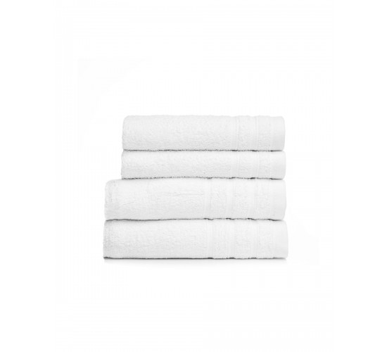 Βαμβακερή Λευκή Ξενοδοχειακή Πετσέτα Charm 500gsm Προσώπου | 50x90cm Άσπρο