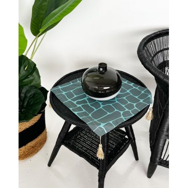 Διακοσμητικό Σατέν Πετσετάκι Madrit 40x40cm σε 6 Αποχρώσεις 40x40cm Τιρκουάζ