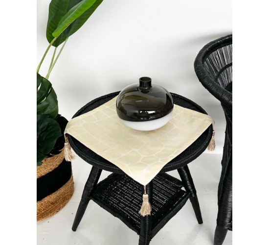 Διακοσμητικό Σατέν Πετσετάκι Madrit 40x40cm σε 6 Αποχρώσεις 40x40cm Εκρού