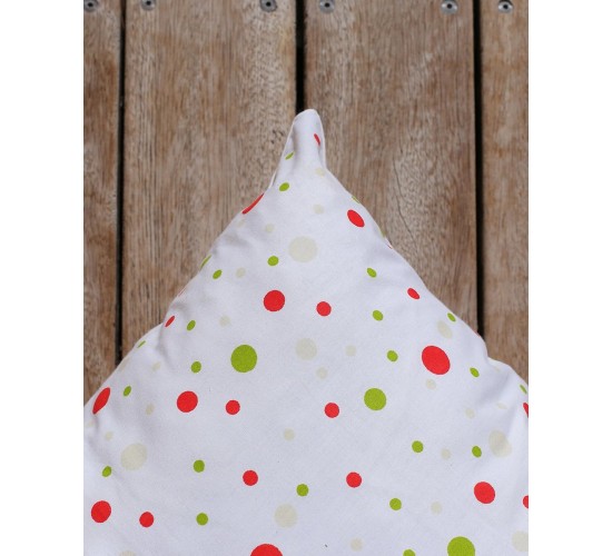 Διακοσμητική Πουά Μαξιλαροθήκη Poua 45x50cm Άσπρο