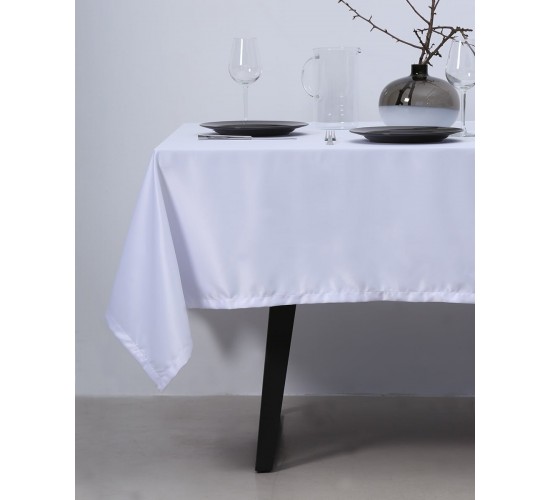 Μονόχρωμο τραπεζομάντηλο Ariel 6 ατόμων | 140x180cm Άσπρο