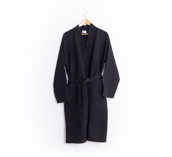 Βαμβακερό Πικέ Μπουρνούζι Osaka Small | Medium Μαύρο