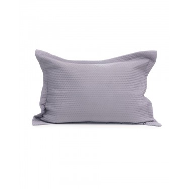 Microsilk Καπιτονέ Μονόχρωμη Oxford Μαξιλαροθήκη Virtuous σε 8 Αποχρώσεις 50x70 5cm 50x70 5cm Γκρι