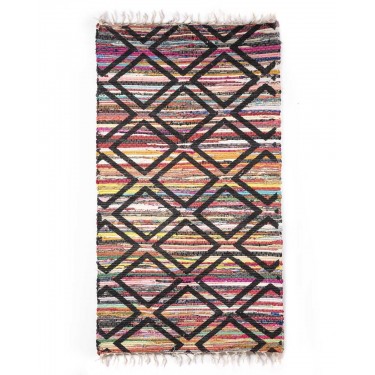Folklore Βαμβακερό Χαλί Κουρελού Ψηφιακή Εκτύπωση Kerala 90x150cm 90x150cm Multi