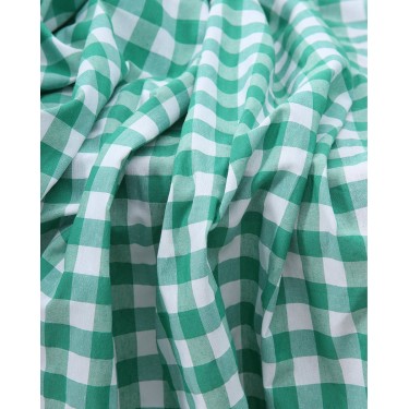 Καρώ Ύφασμα Νηματοβαφή Natalie Φ160cm Πράσινο. Πράσινο