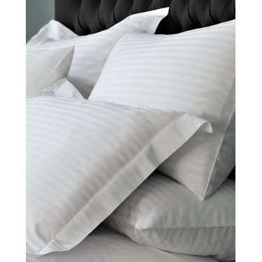 Ξενοδοχειακή Βαμβακοσατέν Παπλωματοθήκη με Ρίγα 1cm Sevenstars Υπέρδιπλη (220x240cm) Άσπρο