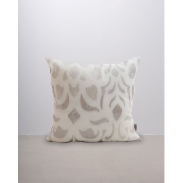 Διακοσμητική μαξιλαροθήκη Lima με ζακάρ σχέδιο 40x40cm Γκρι