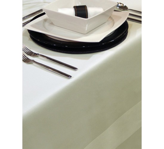 Τραπεζομάντηλο Gourmet με ζακάρ σχέδιο ρίγας 80x80cm Ιβουάρ