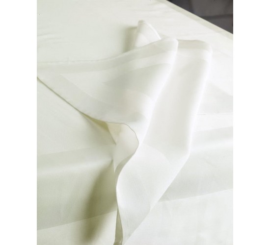 Τραπεζομάντηλο Gourmet με ζακάρ σχέδιο ρίγας 80x80cm Ιβουάρ