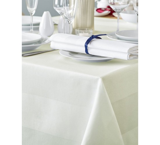 Τραπεζομάντηλο Gourmet με ζακάρ σχέδιο ρίγας 80x80cm Ιβουάρ