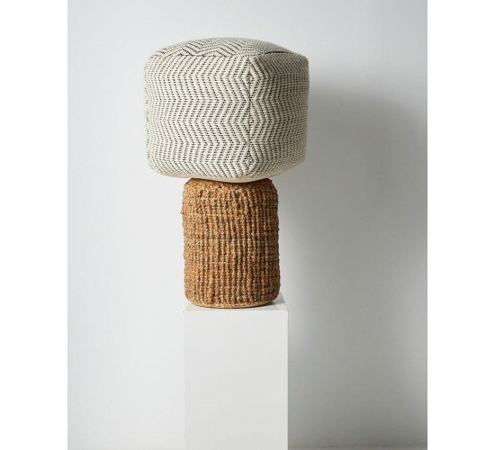 Οικολογικό Boho Πλεκτό Πουφ Γιούτα Modesty 30x30x40cm 30x30cm Μπεζ Οικολογικό Boho Πλεκτό Πουφ Γιούτα Modesty 30x30x40cm 30x30cm Μπεζ