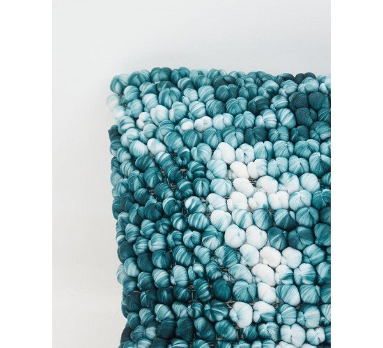 Διακοσμητική Μαξιλαροθήκη Bubble Knit Tassel 45x45cm σε 2 Αποχρώσεις 45x45cm Πετρόλ