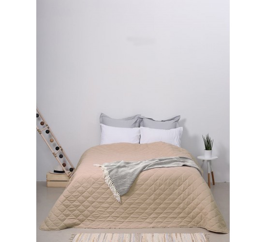 Κουβερλί Noble Υπέρδιπλη (220x240cm) Μπεζ
