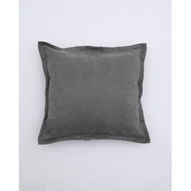 Βελούδινη Διακοσμητική Μαξιλαροθήκη Velvet Suede 52x52 2cm Ανθρακί