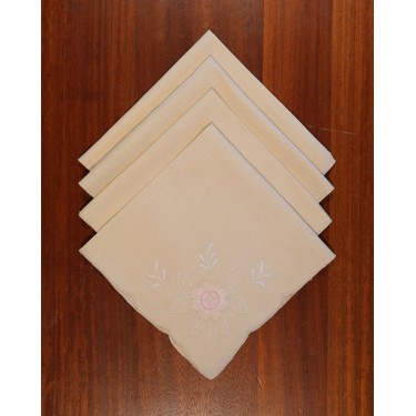 Λινή Κοφτή Πετσέτα Φαγητού Domna Bo Maison 42x42cm 42x42cm Εκρού