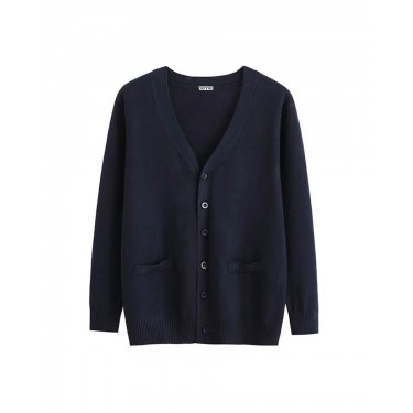 Πλεκτή Ζακέτα με Μακρύ Μανίκι Cosy Small Μπλε Σκούρο