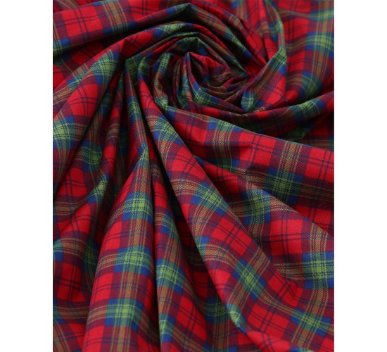 Τραπεζομάντηλο Scot με καρώ σχέδιο 6 ατόμων (140x180cm) Κόκκινο