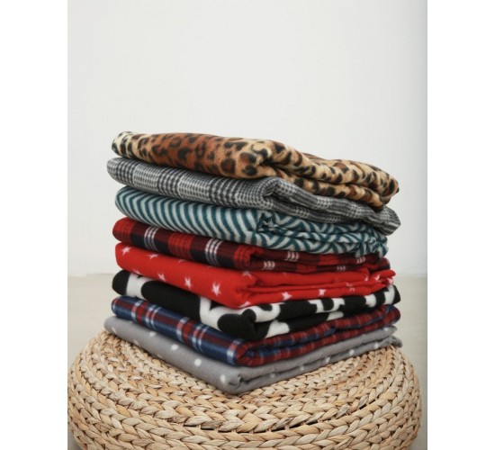 Fleece Γκρι Πουά Μαξιλαροθήκη Firenze σε 2 Διαστάσεις 50x50cm Γκρι