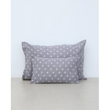 Fleece Γκρι Πουά Μαξιλαροθήκη Firenze σε 2 Διαστάσεις 50x50cm Γκρι